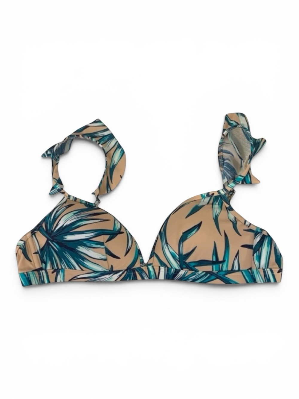 VS PINK Victorias Secret Bikini Top Palm Leaf M
